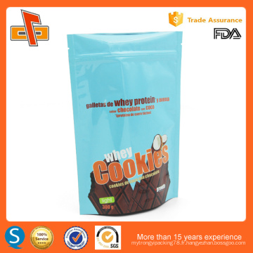 Emballage sur mesure de qualité alimentaire sacs en plastique à biscuits personnalisés avec fermeture à glissière